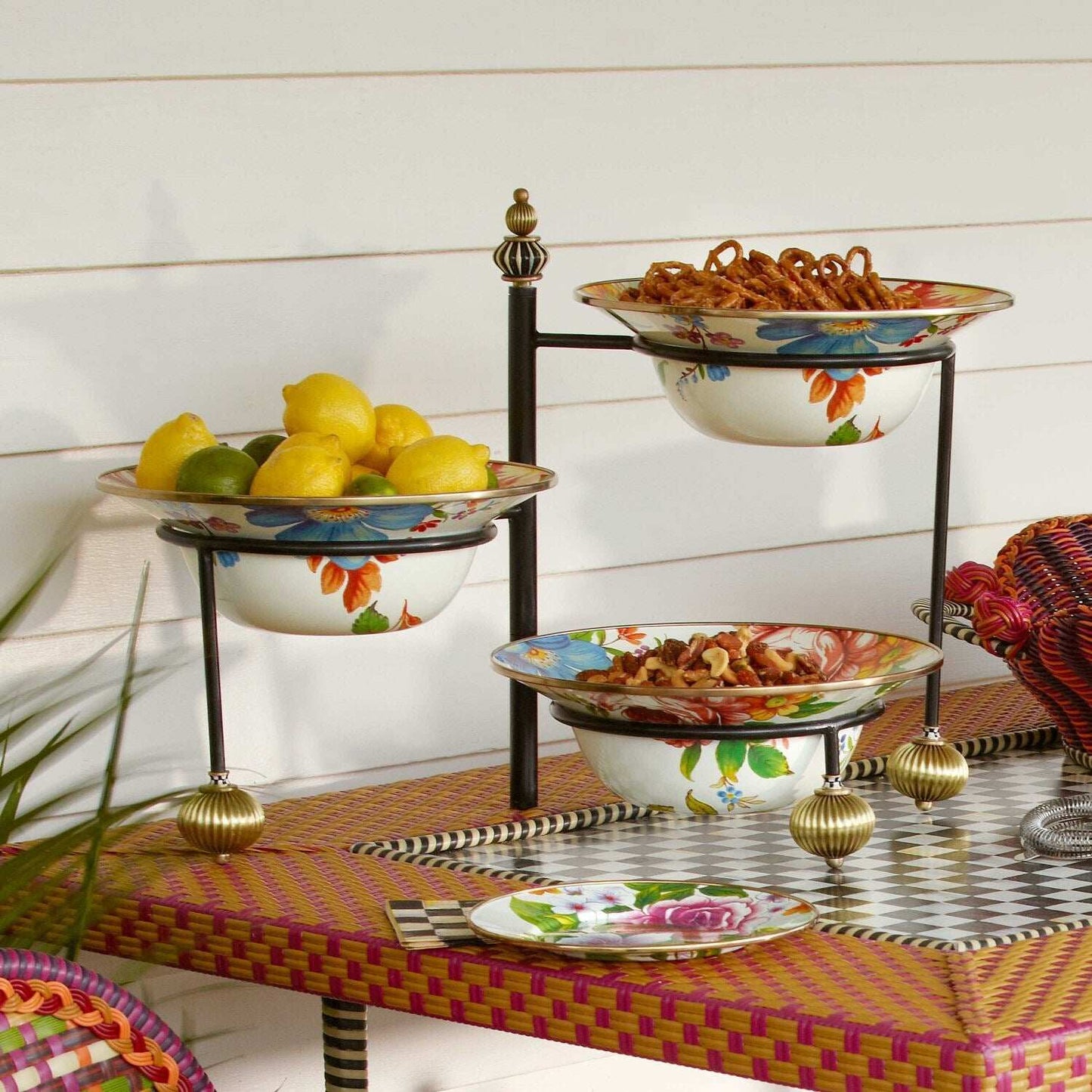 MacKenzie-Childs Serving Stand Large