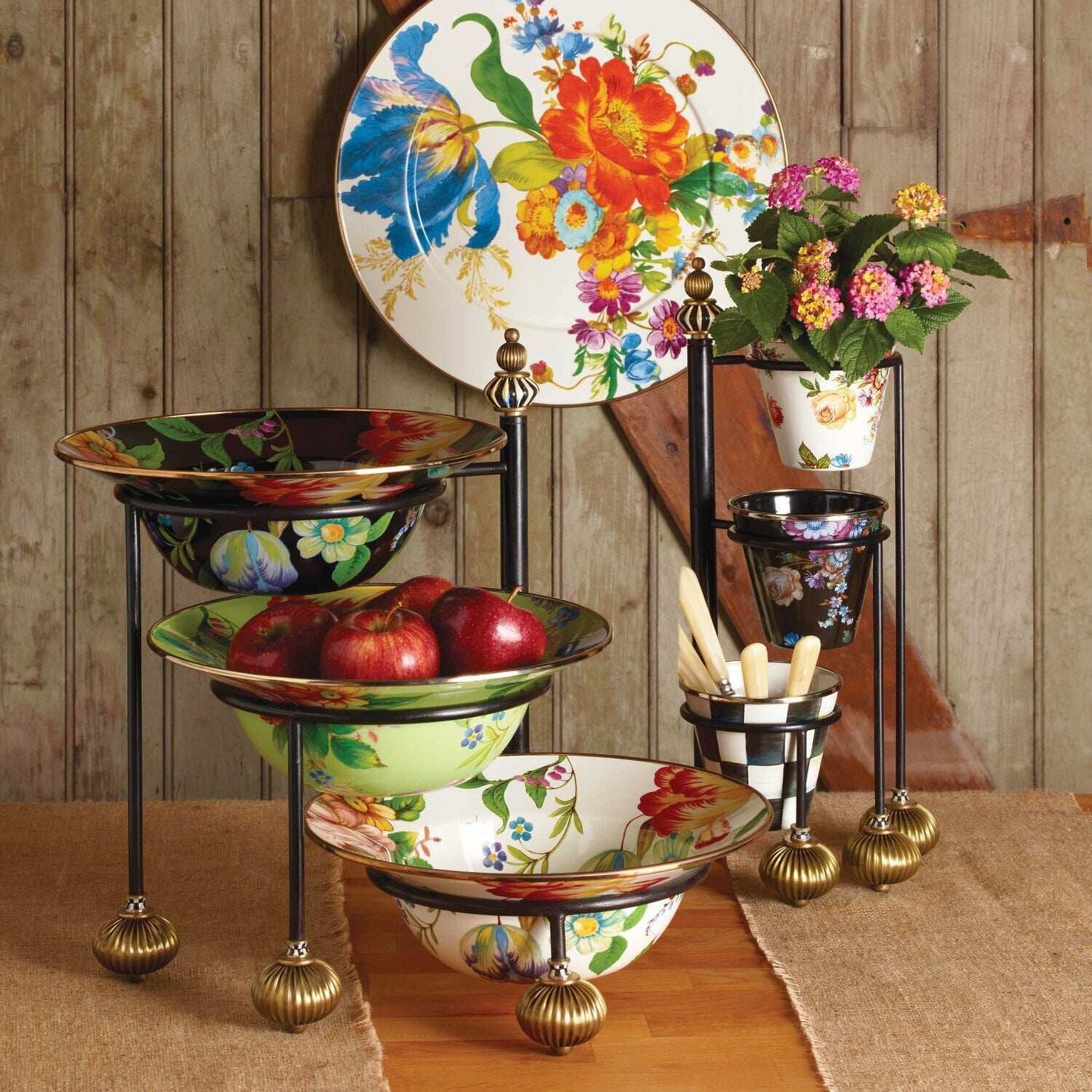 MacKenzie-Childs Serving Stand Large