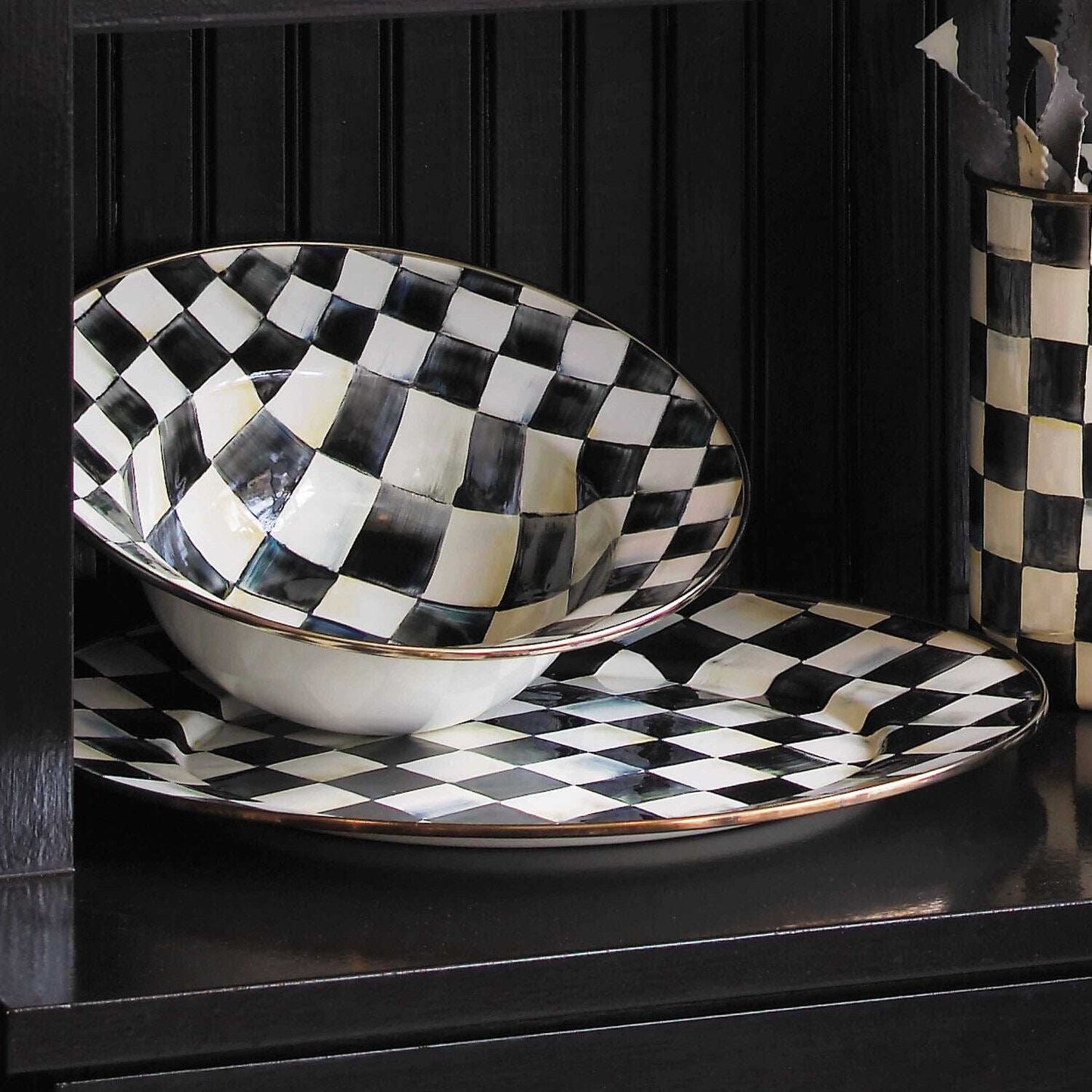 Mackenzie-Childs Courtly Check Serving Platter