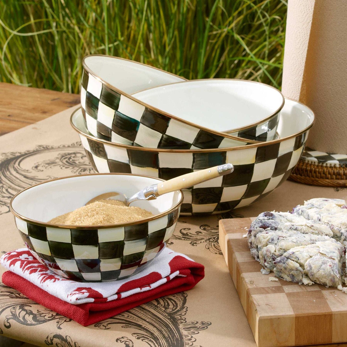 Courtly Check Small Everyday Bowl by MacKenzie-Childs