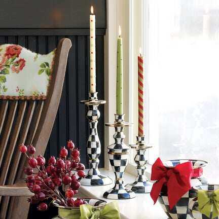 Enamel Dinner Candlestick Holder - Set of 4 pcs