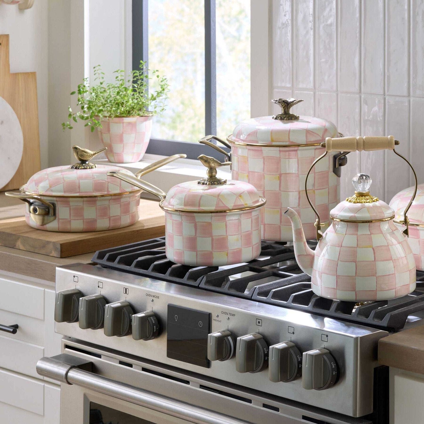 Rosy Check Cookware 3 Qt. Casserole