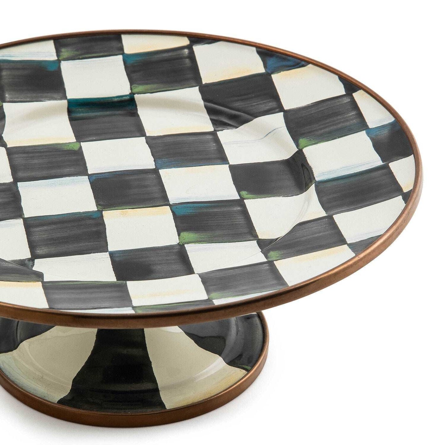 Courtly Check Mini Pedestal Platter by Mackenzie-Childs
