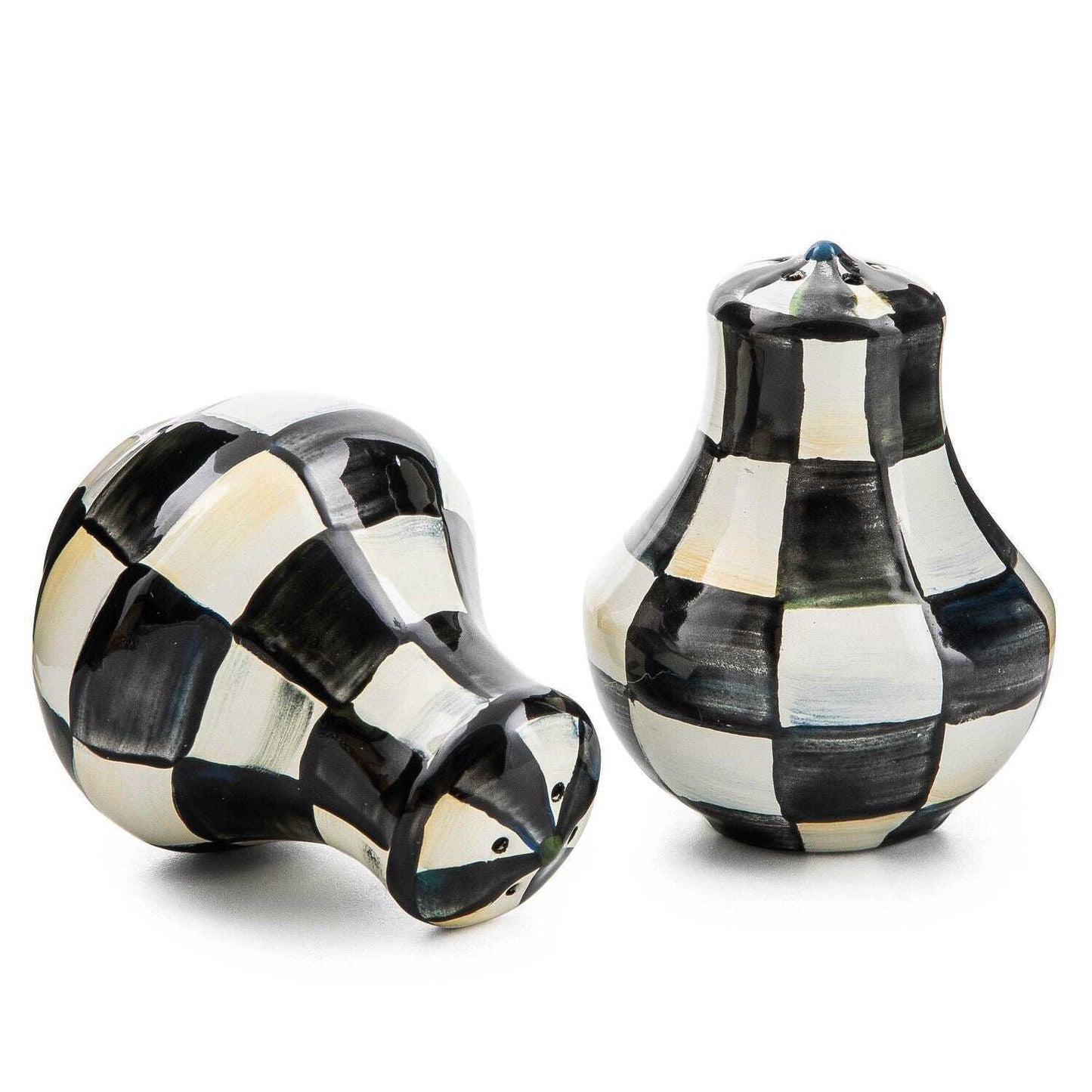 MacKenzie-Childs Courtly Check Enamel Salt & Pepper Shakers