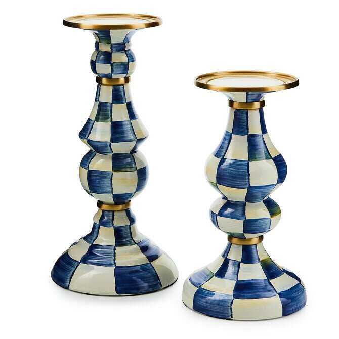 Enamel Pillar Candlestick Holder