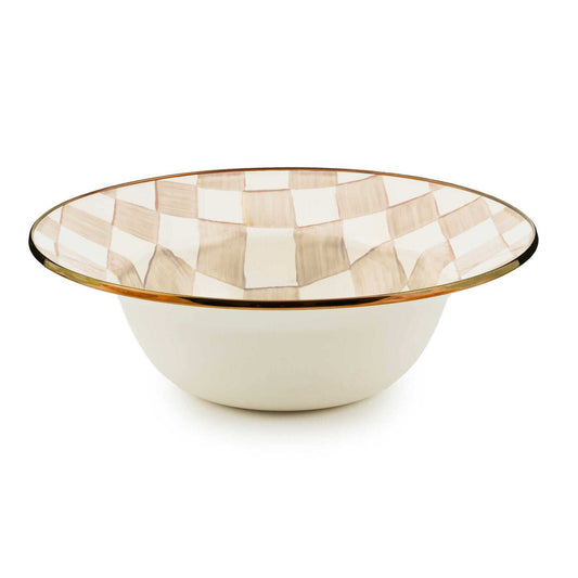 Mocha Check Serving Bowl by MacKenzie-Childs