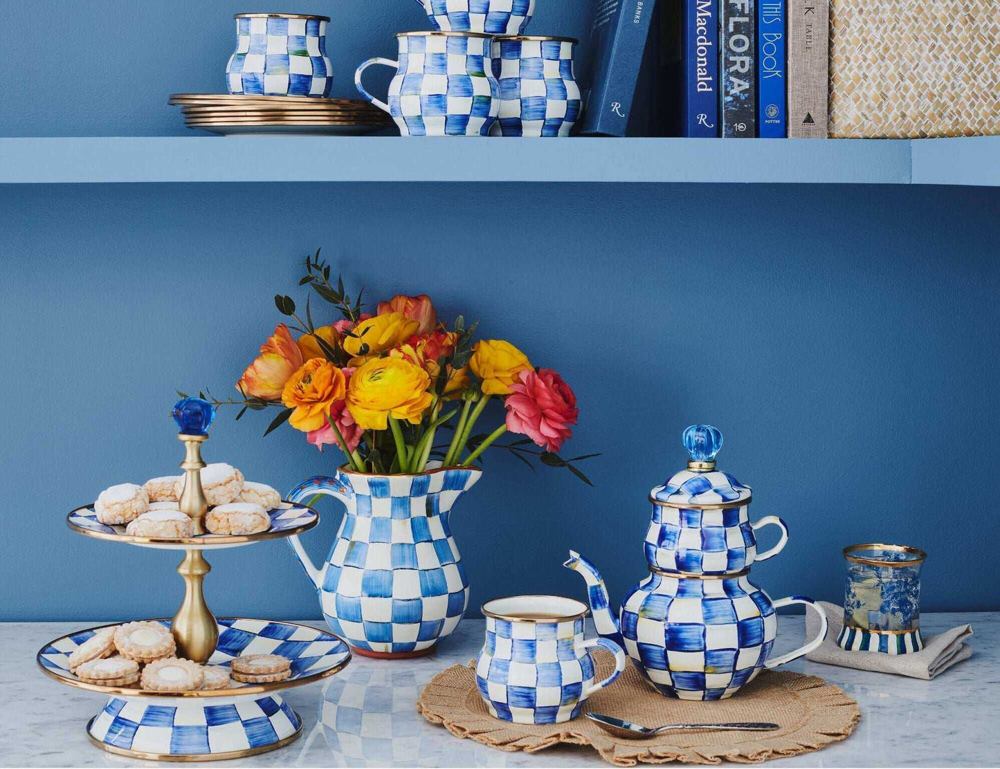 MacKenzie-Childs Royal Check High Tea